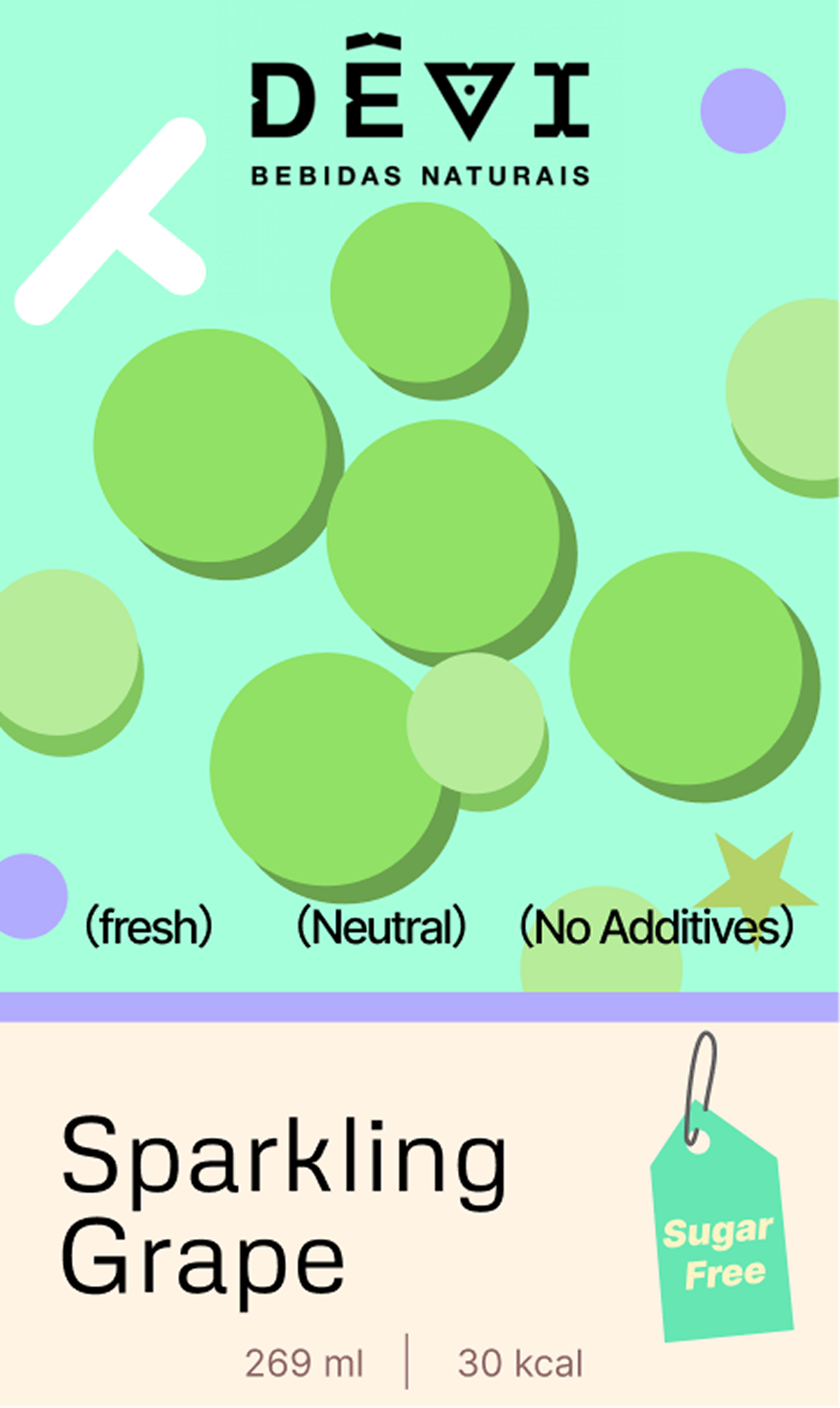 Sparkling Grape label design